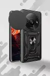 Xiao Red A3 4G Kılıf Pars Lens Yüzüklü Silikon - Gümüş-2