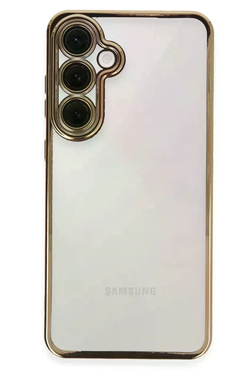 Samsung Galaxy S24 FE Kılıf Razer Lensli Silikon - Gold