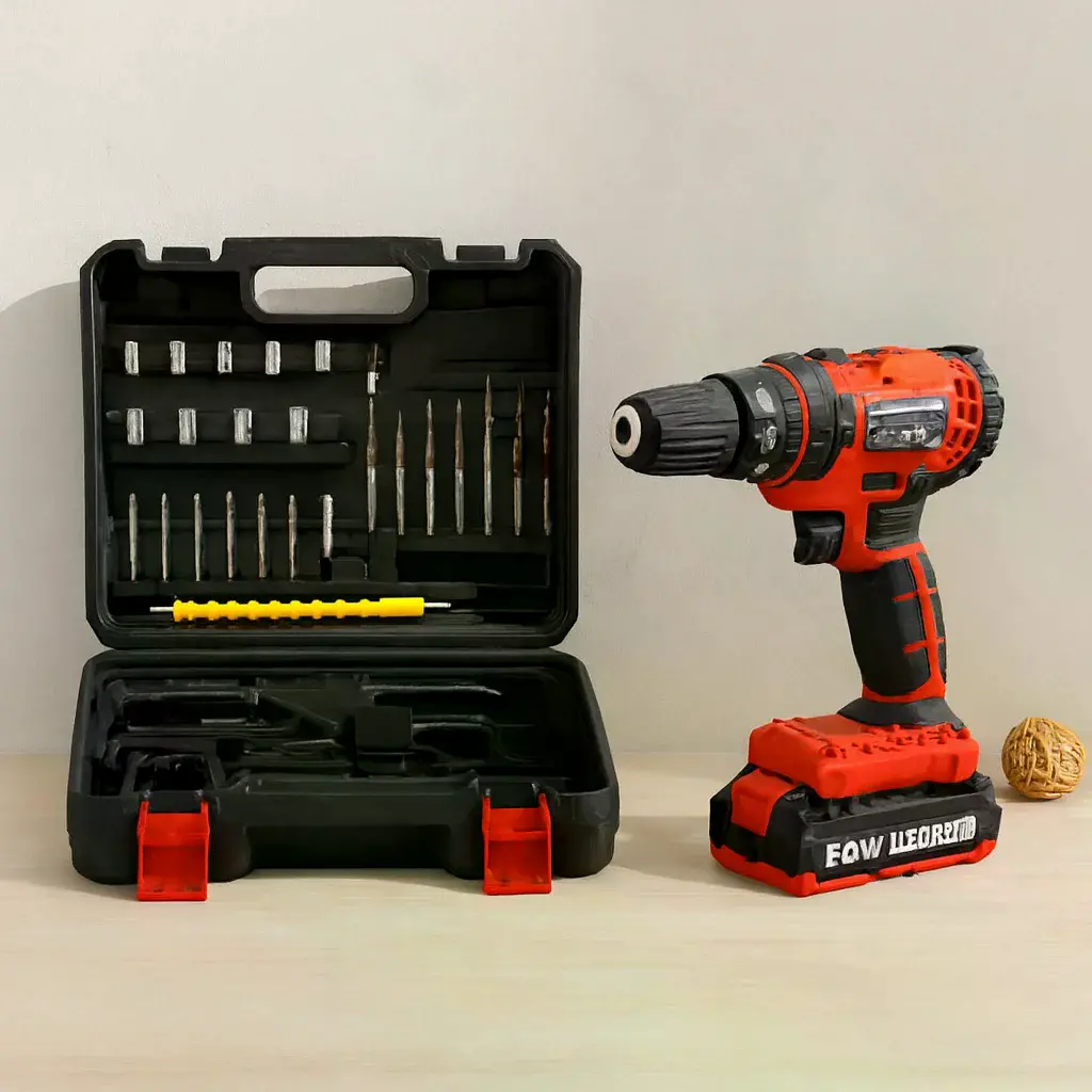 24W Şarjlı Matkap Seti 1350 RPM Çantalı (Kırmızı)