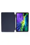 Apple iPad Pro 11 (2024) Kılıf Kalemlikli Mars Tablet Kılıfı - Lacivert-3