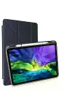 Apple iPad Pro 11 (2024) Kılıf Kalemlikli Mars Tablet Kılıfı - Lacivert-1