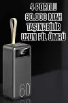 Powerbank 60.000 Mah Hızlı Şarj 4 Çıkışlı Uzun Şarj Süreli Dijital Göstergeli-2