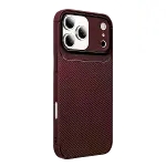 Apple İphone 17 Pro Auto Focus Karbon Kapak - Bordo-3