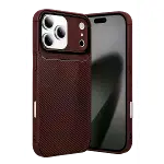 Apple İphone 17 Pro Auto Focus Karbon Kapak - Bordo-1