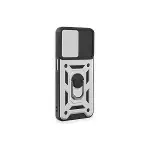 Samsung Galaxy M14 5g Kılıf Pars Lens Yüzüklü Silikon - Gümüş-2