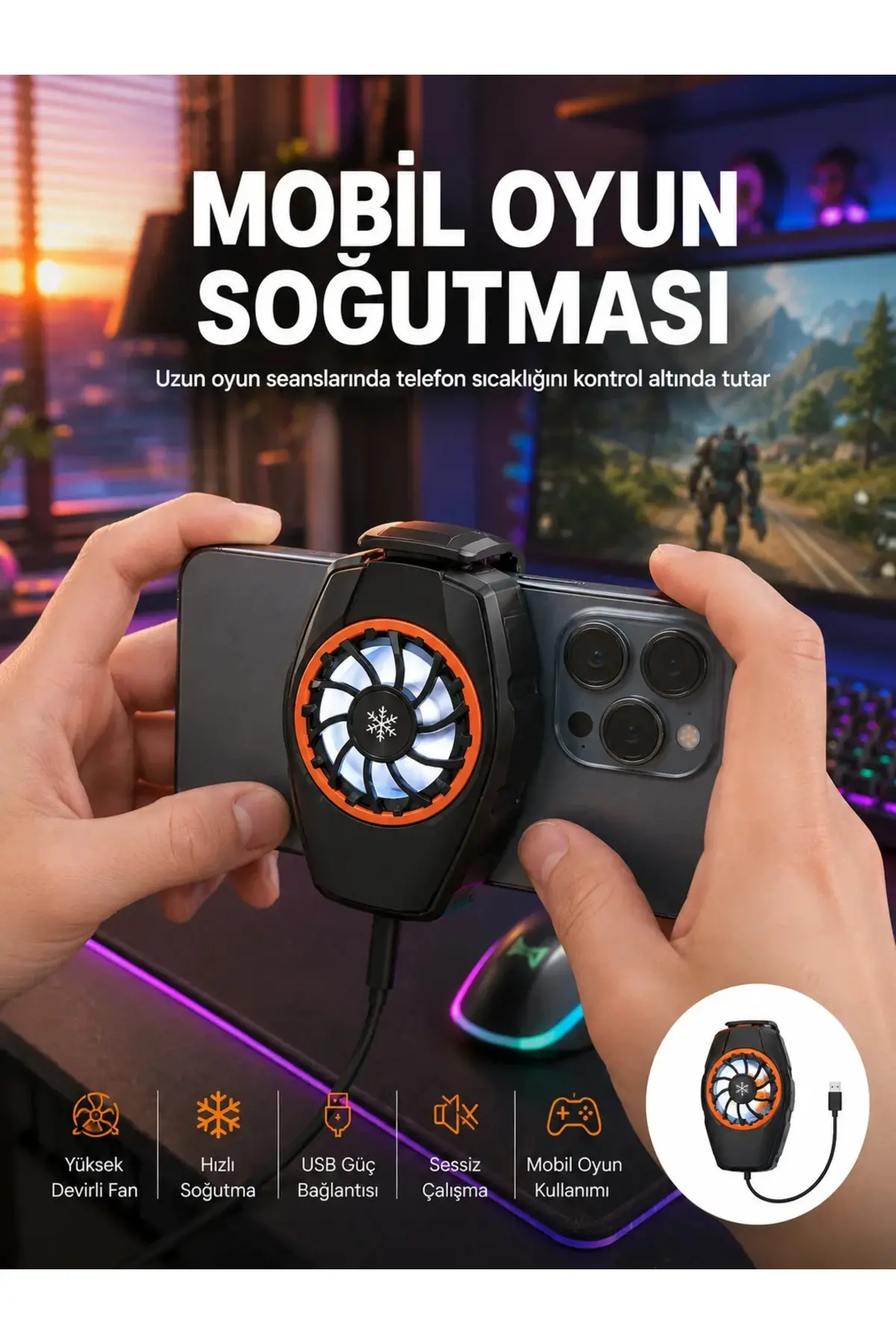 Telefon Soğutucu Cep Telefon Soğutma Fanı Radyatör