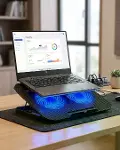 Notebook Soğutucu Fanlı Stand USB Portlu 8 Kademe Laptop Sehpası-2