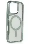 Apple iPhone 16 Pro Max Kılıf Boyi Magsafe Silikon Kapak - Yeşil-2