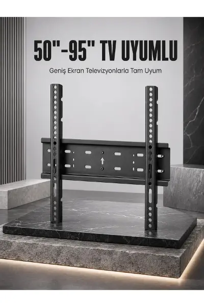 TV Duvar Askı Aparatı 50-95 İnç Uyumlu Güvenli Sabit Montaj