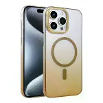 Apple İphone 15 Pro Max Glossy Magsafe Kapak - Çöl Titanyum-1