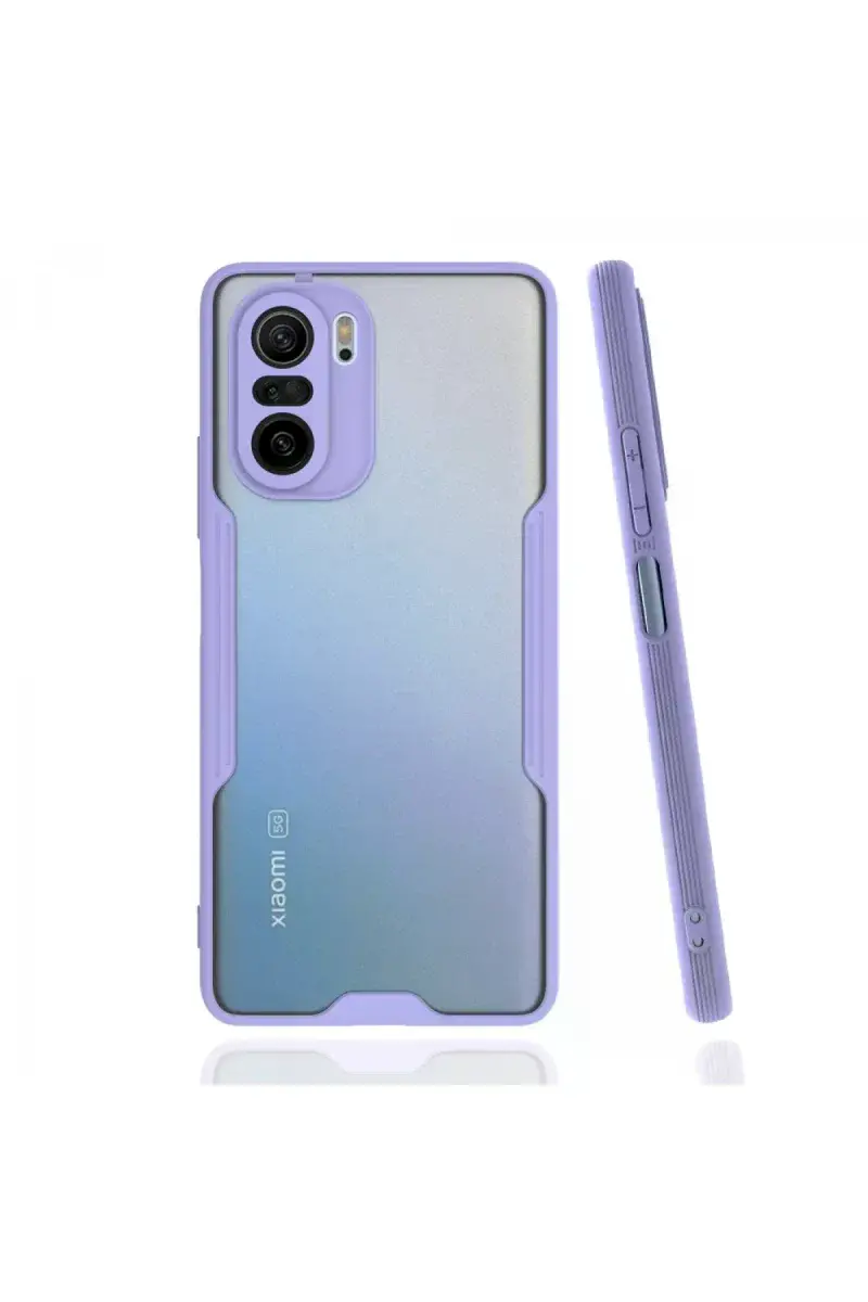Xiao Poco F3 Kılıf Platin Silikon - Lila