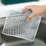 5 Adet Çok Fonksiyonlu Çizmeyen Tel Bulaşık Bezi Bulaşık Havlusu Bulaşık Tezlik Ovma Bezi-2