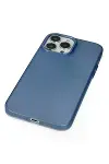 Apple iPhone 14 Pro Kılıf Modos Metal Kapak - Lacivert-3