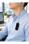 Klipsli Tek Kulaklıklı Kablosuz Bluetooth Kulaklık Dijital Ekranlı Taşınabilir Model-6