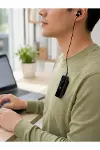 Klipsli Tek Kulaklıklı Kablosuz Bluetooth Kulaklık Dijital Ekranlı Taşınabilir Model-2