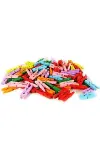 100'lü Renkli Ahşap Mandal 2.5cm (12'li Paket-1200 Adet)-2