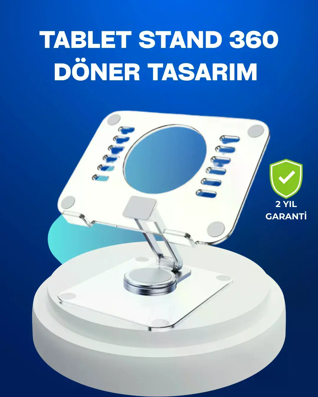 Katlanabilir Tablet Standı Ayarlanabilir Kaymaz Şeffaf Tasarım