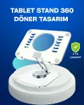 Katlanabilir Tablet Standı Ayarlanabilir Kaymaz Şeffaf Tasarım-1