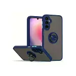 Samsung Galaxy S25 Kılıf Montreal Yüzüklü Silikon Kapak - Lacivert-2