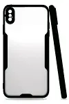 Apple iPhone XS Max Kılıf Platin Silikon - Siyah-1