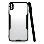 Apple iPhone XS Max Kılıf Platin Silikon - Siyah-3