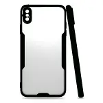 Apple iPhone XS Max Kılıf Platin Silikon - Siyah-6