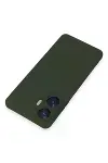 Realme C55 Kılıf Nano içi Kadife Silikon - Koyu Yeşil-3