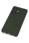 Realme C55 Kılıf Nano içi Kadife Silikon - Koyu Yeşil-5