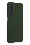 Realme C55 Kılıf Nano içi Kadife Silikon - Koyu Yeşil-1