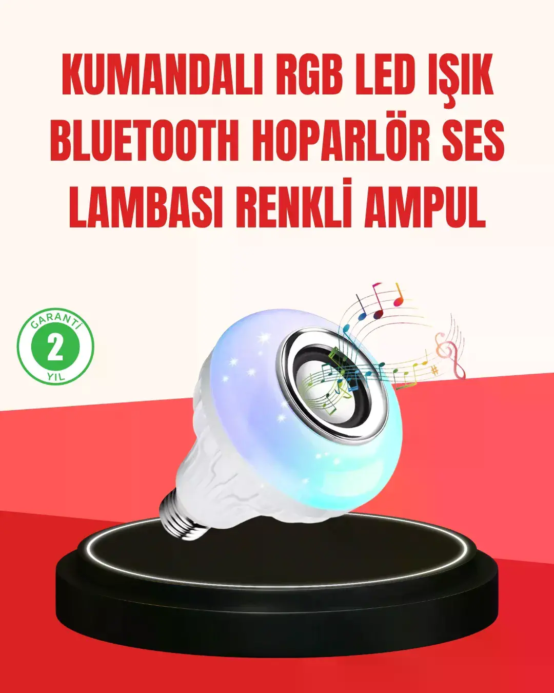Akıllı LED Ampul – E27 Uyumlu ve Müzik Çalarlı Tasarım