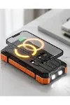 Solar Destekli Powerbank 20000 mAh Yüksek Kapasiteli Kablosuz Şarjlı Taşınabilir Batarya-1