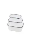 3PCS Quick Sızdırmaz Saklama Kabı Seti Şeffaf Kap - Buğulu-contalı Kapak 500-1000-1700ML-2