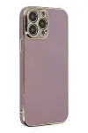 Apple iPhone 14 Pro Max Kılıf Volet Silikon - Mor-2