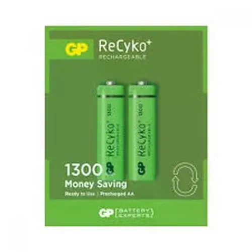 GP RECYKO 1300mAh AA ŞARJLI KALEM PİL 132C133 2Lİ KART