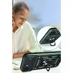Apple İphone 16e Kılıf Pars Lens Yüzüklü Silikon - Lacivert-4