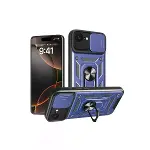 Apple İphone 16e Kılıf Pars Lens Yüzüklü Silikon - Lacivert-1