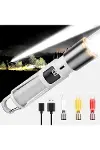USB Şarjlı Zoom El Feneri - 6 Modlu (Kamp & Çok Amaçlı)-5