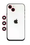Apple iPhone 14 Shine Kamera Lens - Kırmızı-2