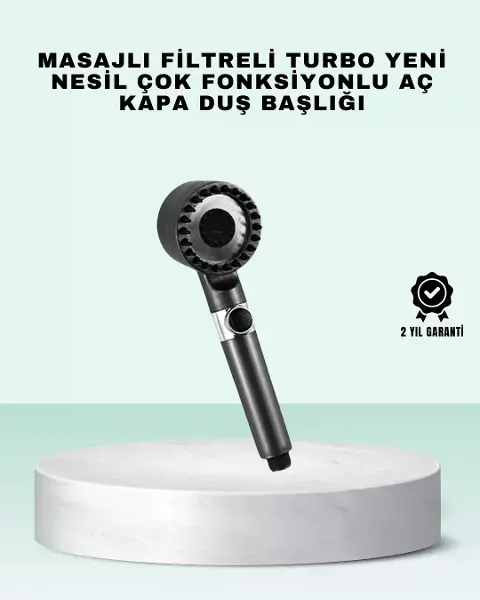Aç Kapa Tuşlu Filtreli Duş Başlığı Yeni Nesil Tasarım