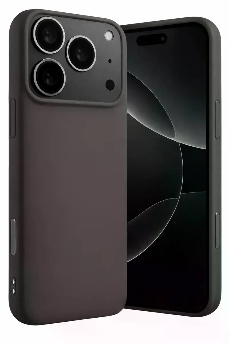 Apple iPhone 17 Pro Max Nano içi Kadife Silikon - Gri