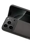 Apple iPhone 17 Pro Max Nano içi Kadife Silikon - Gri-3
