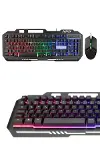 Işıklı Oyuncu Q Klavye Mouse Seti Siyah Gang Oyuncu Klavye Yeni Nesil-5