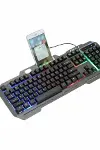 Işıklı Oyuncu Q Klavye Mouse Seti Siyah Gang Oyuncu Klavye Yeni Nesil-7
