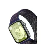 Huawei Fit 4 Hasırlı Cırtcırtlı Kordon (saat Değildir) - Mavi-beyaz-3