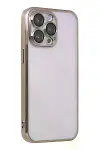Apple iPhone 13 Pro Max Kılıf Razer Lensli Silikon - Gold-6