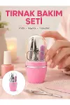 Tırnak Bakım Manikür Pedikür Seti 4 Parça Pembe Minimal ve Dayanıklı-2