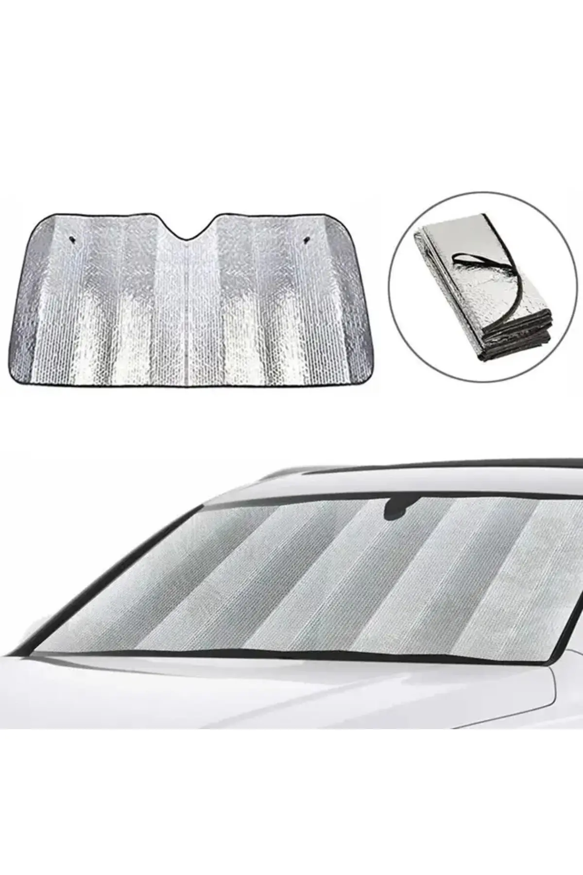 Isı ve Güneş Yansıma Önleyici Oto Ön Cam Güneşliği Opel Astra Fiat Egea Hyundai i20 Renault Megane