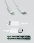Aşırı Şarj ve Pil Koruması ile Akıllı Çipli Lightning Kablo 1.2m-4