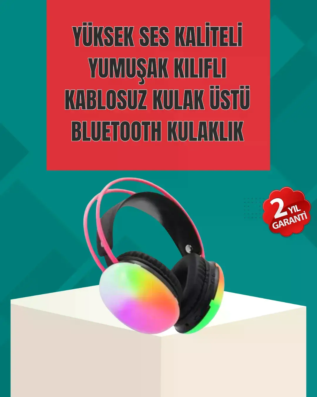 Type-C Şarjlı RGB Işıklı Bluetooth Oyuncu Kulaklığı