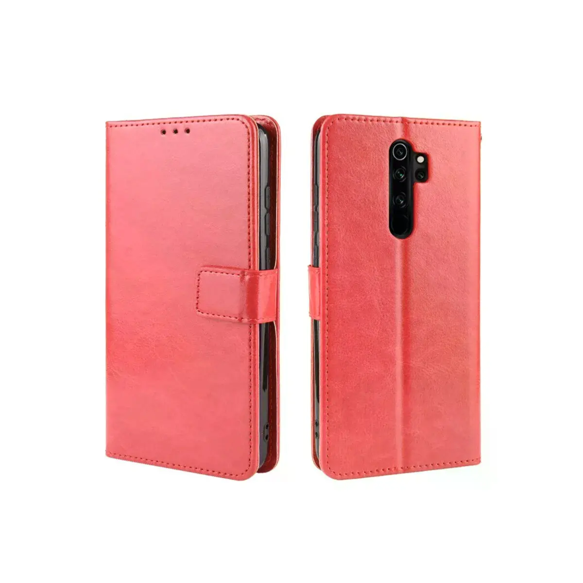 Xiao Red Note 8 Pro Kılıf Trend S Plus Kapaklı Kılıf - Kırmızı